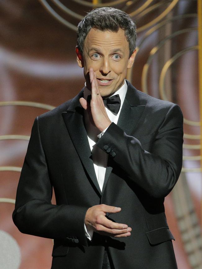 Host Seth Meyers left the audience and those watching at home shocked with his opening monologue. Picture: Paul Drinkwater/NBC via AP