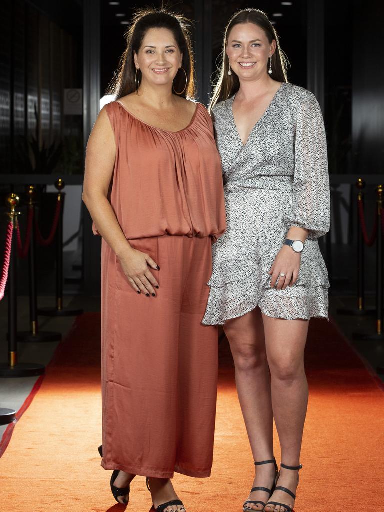 Staff members Tish Rice and Sophie Gruhl. Mabel Park State High School Senior Formal. Wednesday, November 18, 2020 - Picture: Renae Droop