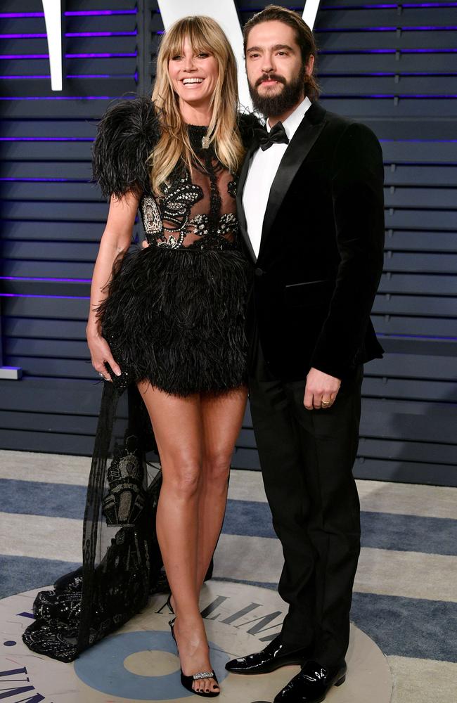 Heidi Klum (L) and Tom Kaulitz attend the 2019 Vanity Fair Oscar Party hosted by Radhika Jones at Wallis Annenberg Center for the Performing Arts on February 24, 2019 in Beverly Hills, California. Dia Dipasupil/Getty Images/AFP == FOR NEWSPAPERS, INTERNET, TELCOS &amp; TELEVISION USE ONLY ==