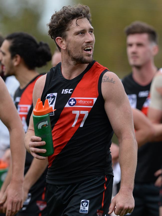 Heath Hocking has relished the task of being Essendon’s VFL captain. Picture: Chris Eastman.