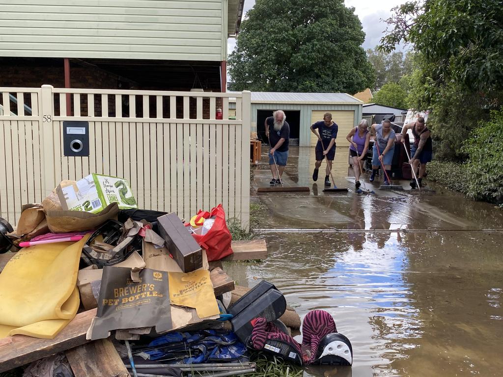 Many hands at work at Jeni Dell’s Bowen St home in Windsor.