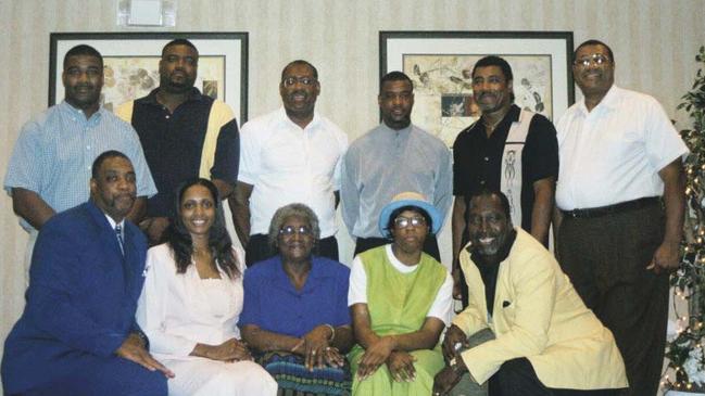 The Williams clan, with mother Essie front and centre