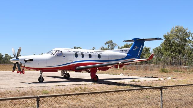 Royal Flying Doctor Service’s plane at Ngukurr Airstrip in the Northern Territory. Picture: Thomas Morgan