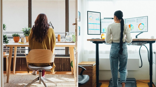 Sitting for too long throughout the day can pose health risks and speed up ageing. Picture: Getty Images