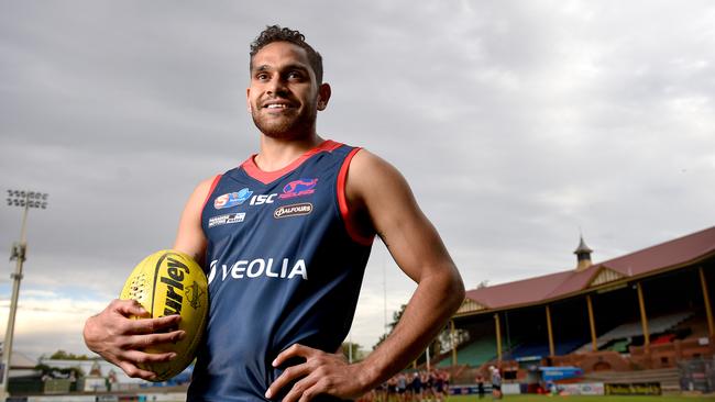 Norwood player Dom Barry has had two stints in the AFL and is the type of player AFL clubs would be interested in mid-year if available. Photo: Naomi Jellicoe