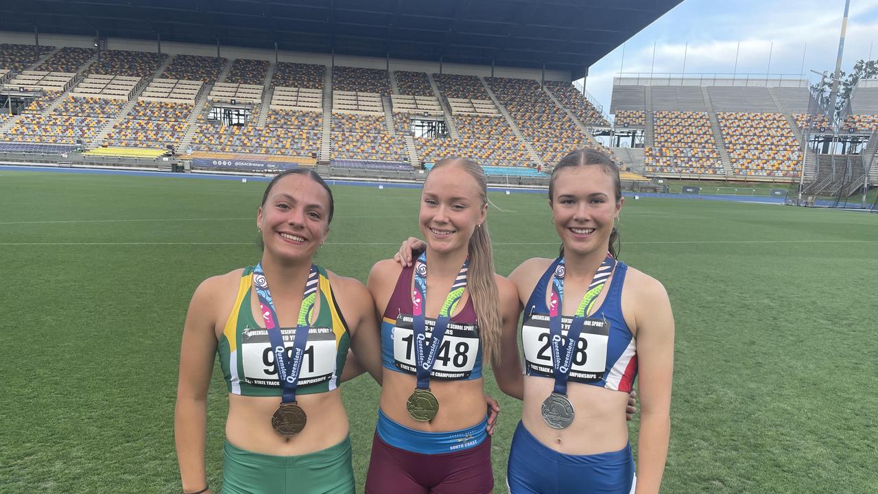 Addison Farinazzo, St Hilda's Dior Scholz and Felicity Butterworth.