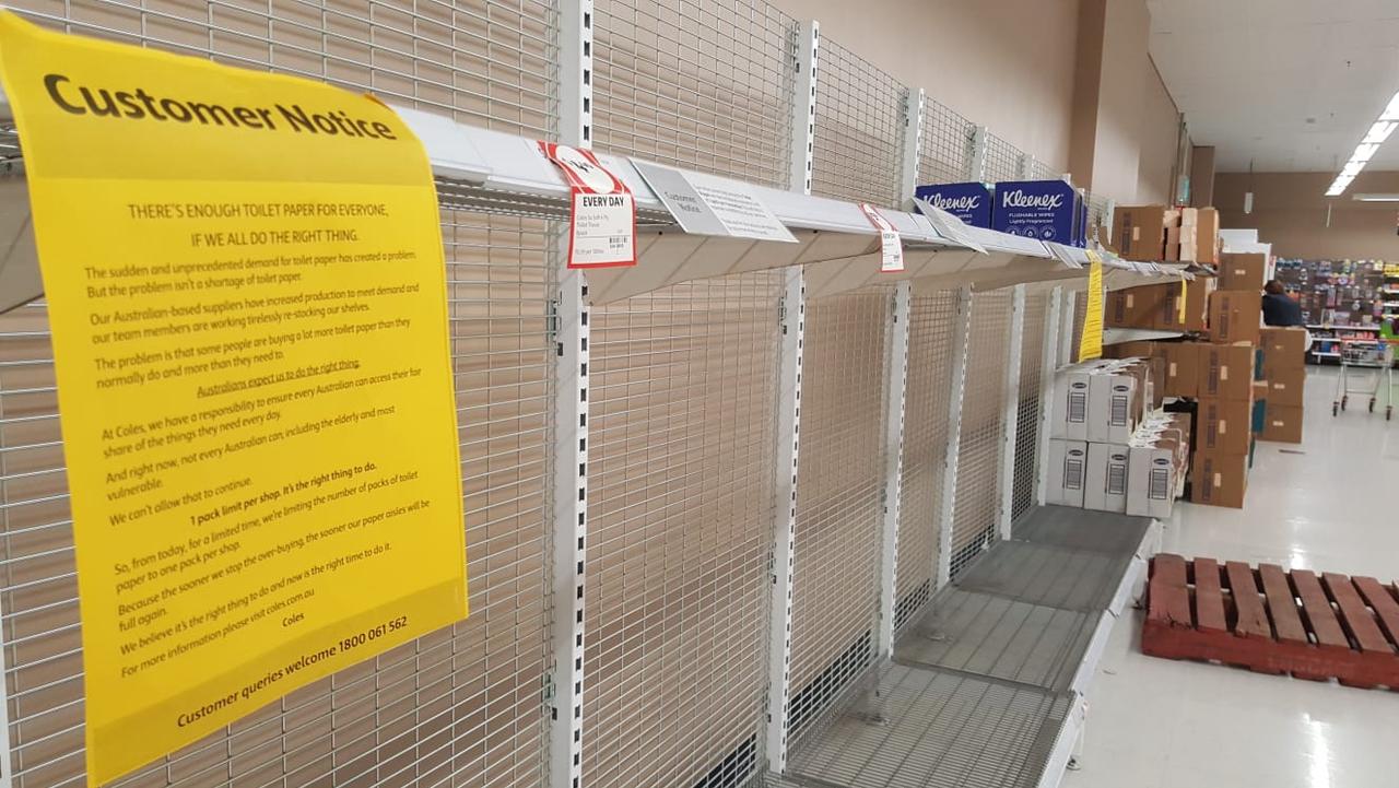 Grocery aisles have been stripped bare in recent weeks, although stock is slowly returning to shelves.