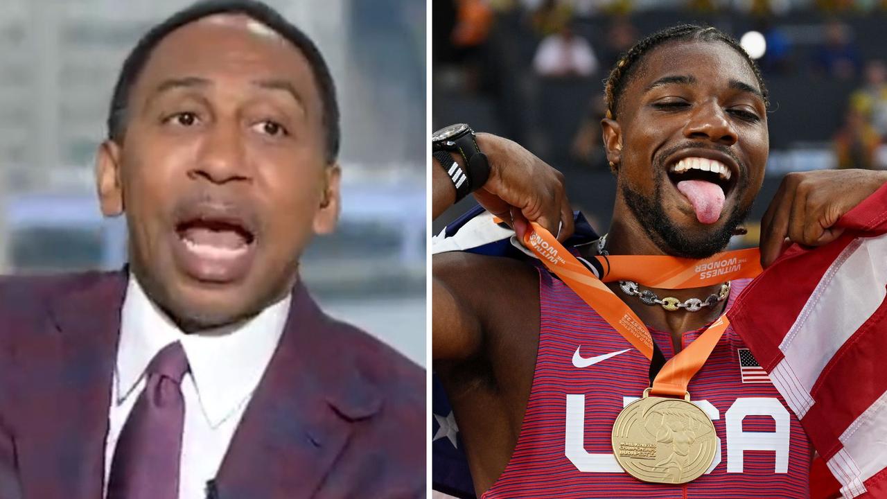 Stephen A. Smith has blasted Noah Lyles. Photo: Getty Images and ESPN