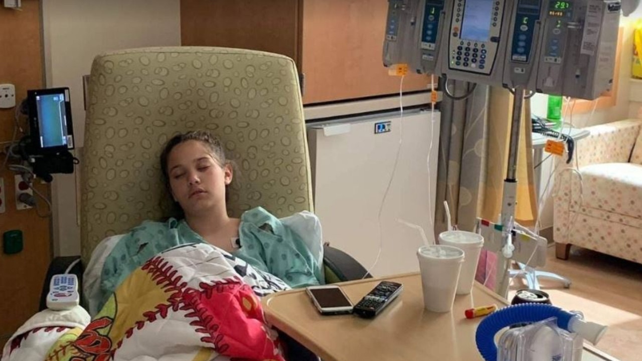 Kylei in hospital. Picture: GoFundMe