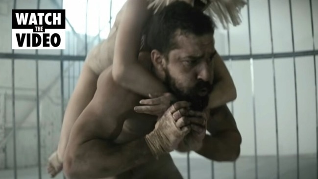 Shia LaBeouf and Maddie Ziegler in Sia’s ‘Elastic Heart’ music video