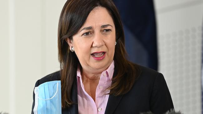 Premier Annastacia Palaszczuk says the four new local cases are all linked. Photo: Lyndon Mechielsen/Courier Mail