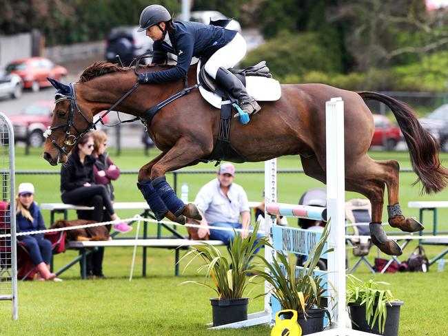 Amanda Cameron riding LA Just Magic at the Launceston Show.