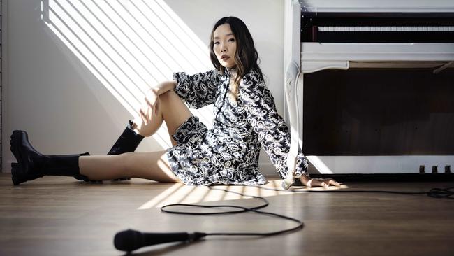 Dami Im at her home in Brisbane. Picture: Glenn Hunt