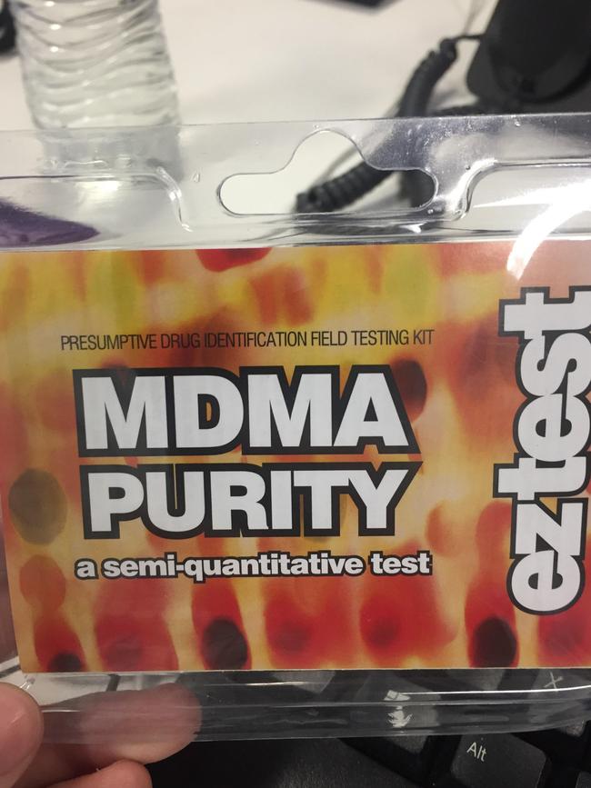 MDMA purity test kit purchased from a store at Kings Cross.