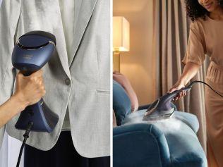 Get rid of creases, refresh clothes and sanitise furniture with these garment steamers. Pictures: Supplied.