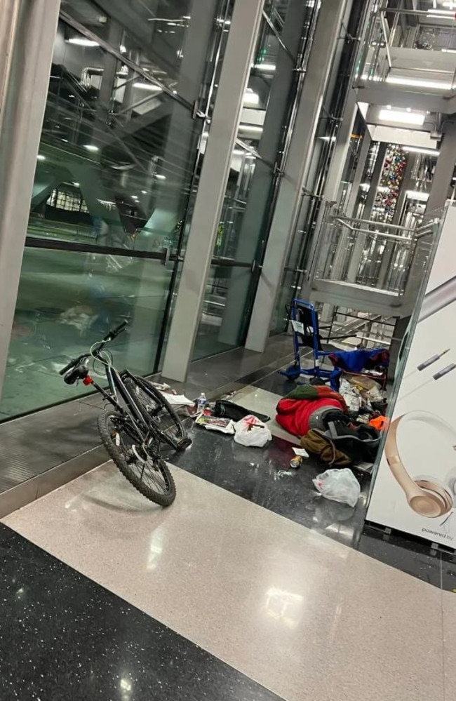 Homeless people camped at the airport is becoming a major problem. Picture: Facebook/Daniel Thomas