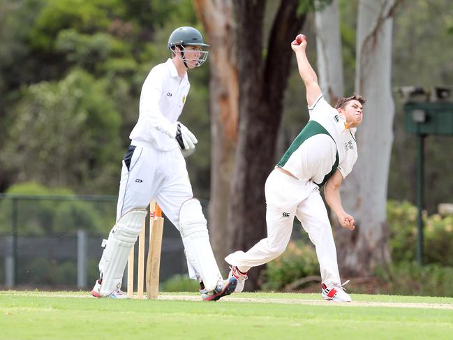 AIC First XI cricket match between home side Villanova College and St Laurence's College (batting). Photo of Cameron Bukowski. 27 February 2021 Tingalpa Picture by Richard Gosling