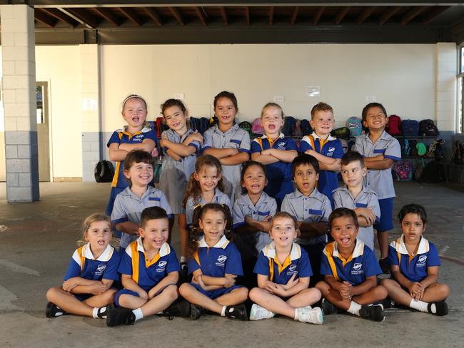 Surfers Paradise State School Prep Class H. Picture Glenn Hampson Prep H Back Row (Left to Right): Mia Law, Anastasia Currie, Holland Skipps, Lyla Johnson, Kobi Wallis-Bland, Riley Chomicz. Middle Row (L to R): Skye Byers, Tarquinn Holland, Elizabeth Thuah, Shaurya Ghai, Viktor Vasilevski. Front Row (L to R): Keola Camacho, Massimo Carlo, Trinity Mikhaiel, Olivia Muldoon, Caliber Hadrovic, Prisha.