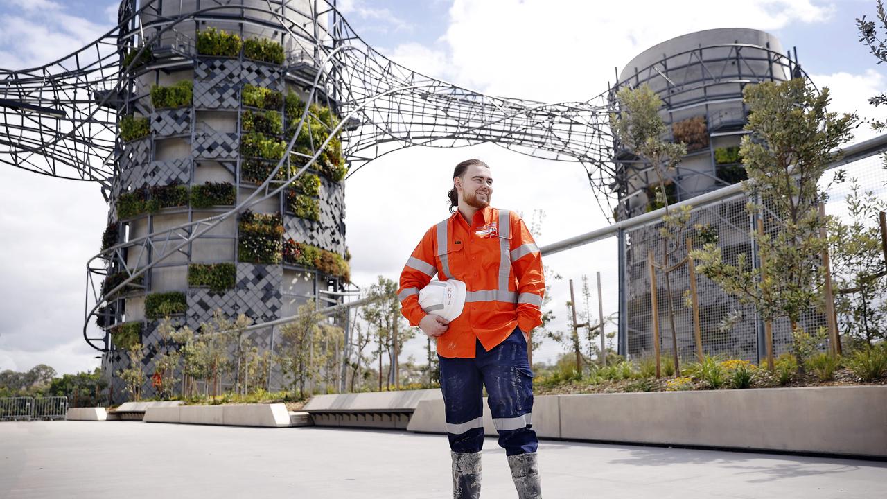 Tunnel Worker Aidan Morris pictured at the Rozelle interchange.