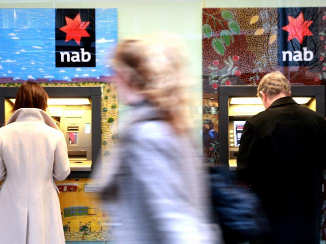 NEWS: The two NAB ATMs at the corner of Pitt Street and Hunter Street in Sydney will be the first in Australia to have special indigenous art surrounds. Others National Australia Bank high traffic locations will follow over the next few months.