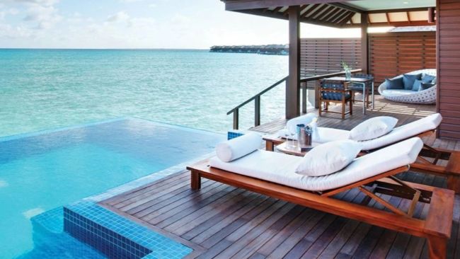 A luxury overwater villa at Hideaway Beach Resort & Spa in the Maldives. Picture: Luxury Escapes