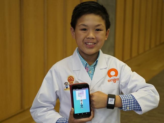 Sydney inventor Anthony Foong has recently returned from NASA Space Station in the US, after winning the trip for his amazing invention, the lifesaving A-Watch. Picture: Supplied