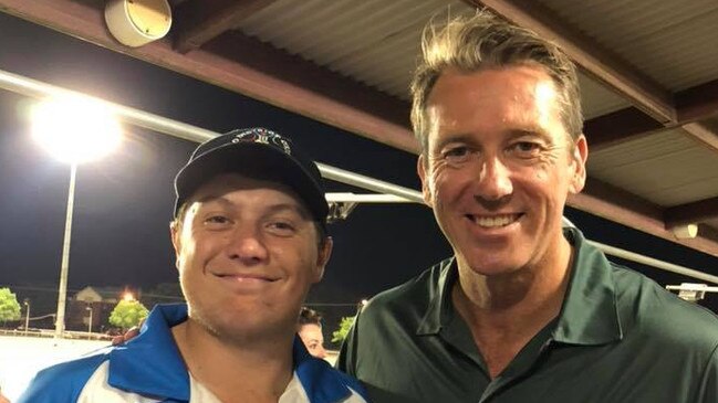 Bailey Edmunds with Glenn McGrath. Photo: Facebook