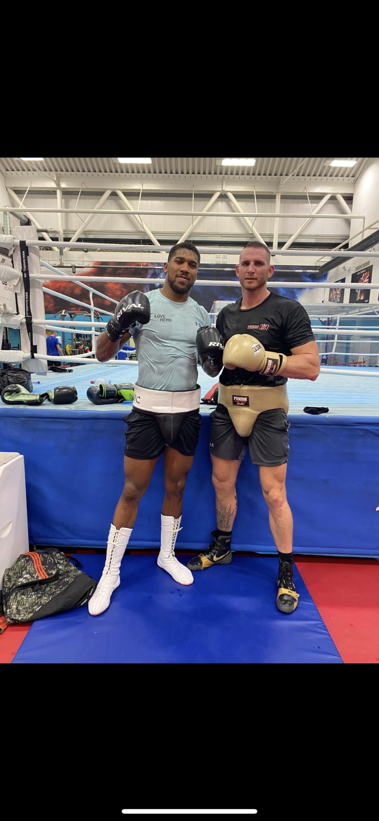 Anthony Joshua has been sparring with Australian Demsey McKean.