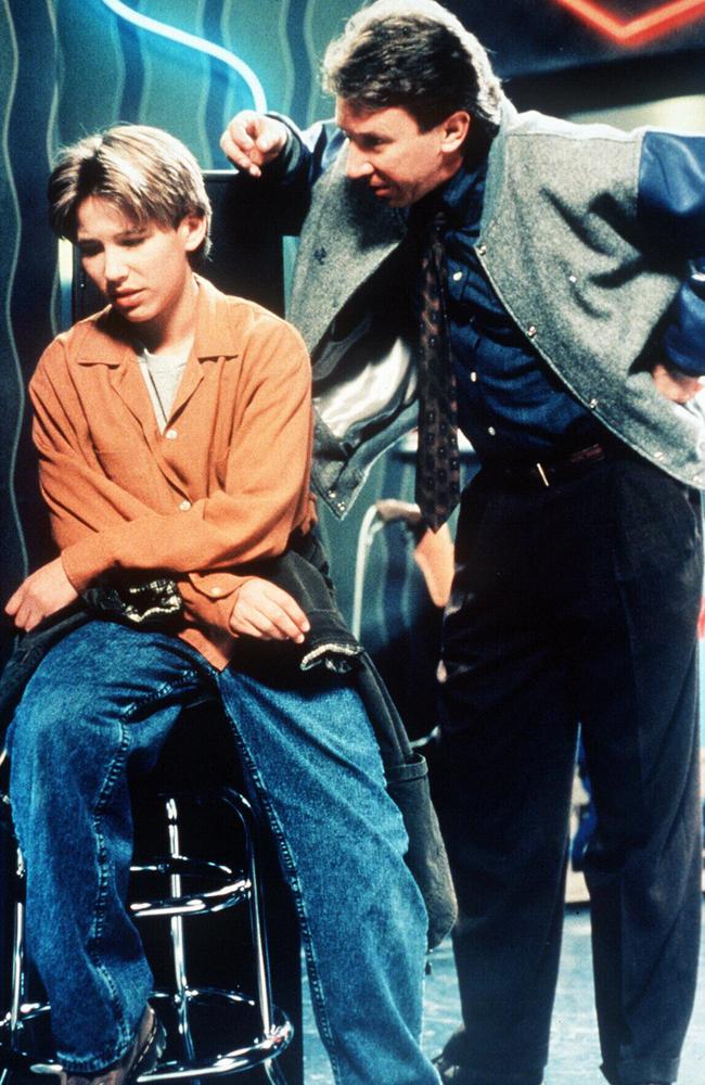 Jonathan Taylor Thomas with his on-screen dad, played by Tim Allen.