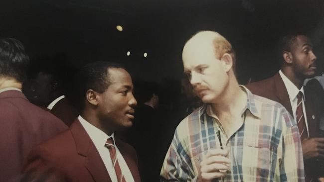 Jim Tucker with West Indian cricket great Brian Lara.