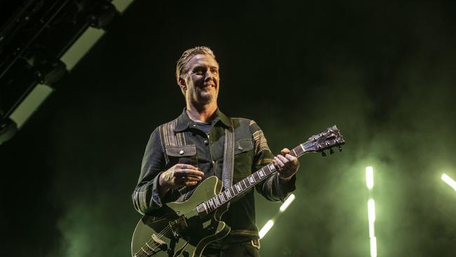 Josh Homme of the band Queens Of The Stone Age performs at the Kia Forum. (Photo by Harmony Gerber/Getty Images)