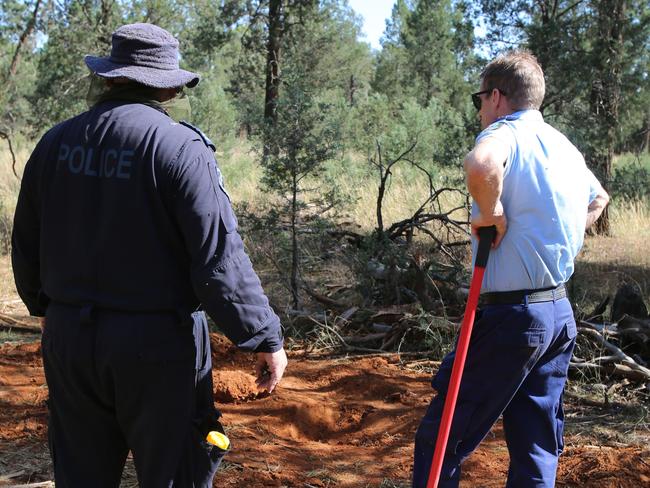 Police searcing for the remains of Allecha Boyd after she was shot and buried in a shallow grave in 2017. Picture: NSW Police