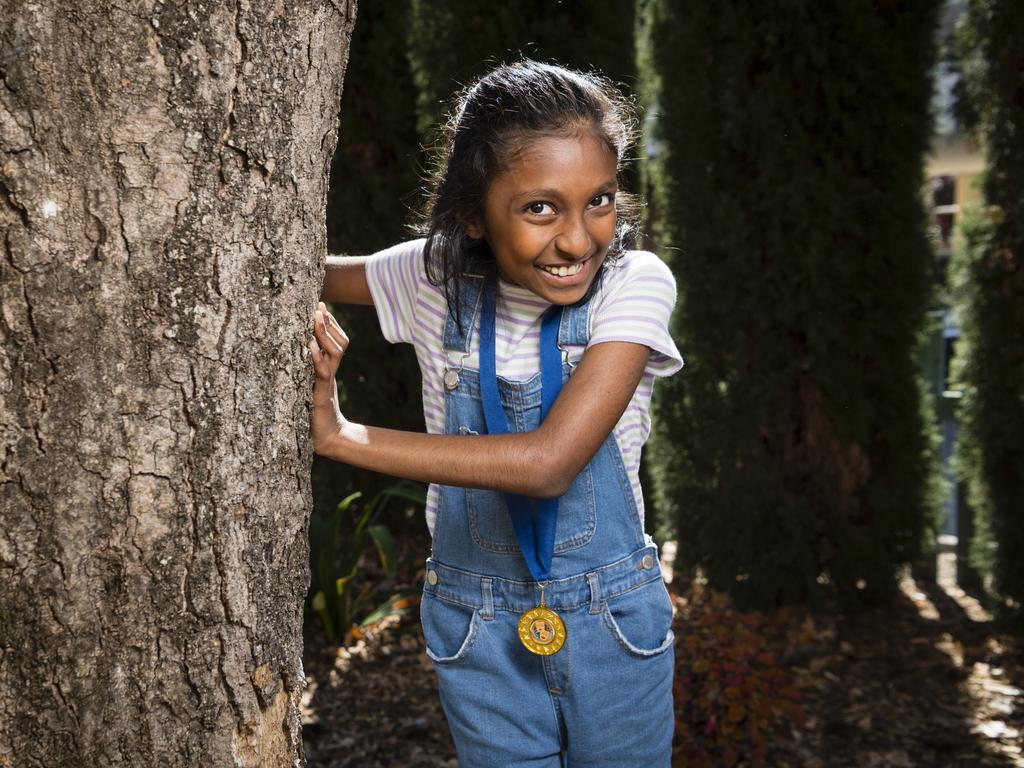 Sineli Herath recited a poem about a cheeky pirate monkey in a speech and drama section of the 77th City of Toowoomba Eisteddfod at Empire Theatres, Sunday, July 30, 2023. Picture: Kevin Farmer