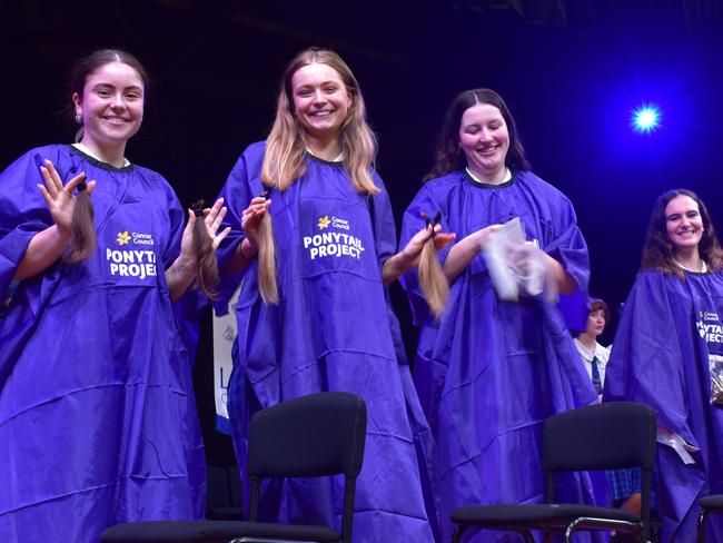 Year 12 students at Loreto College 'Rocked the Chop' for the Cancer Council's Ponytail Project.