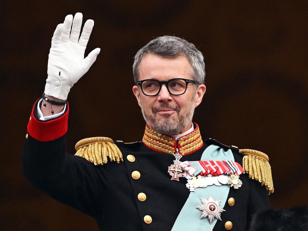 Danish King Frederik X waves to the crowd after a declaration of his accession to the throne by the Danish prime minister, on the balcony of Christiansborg Palace. Picture: AFP