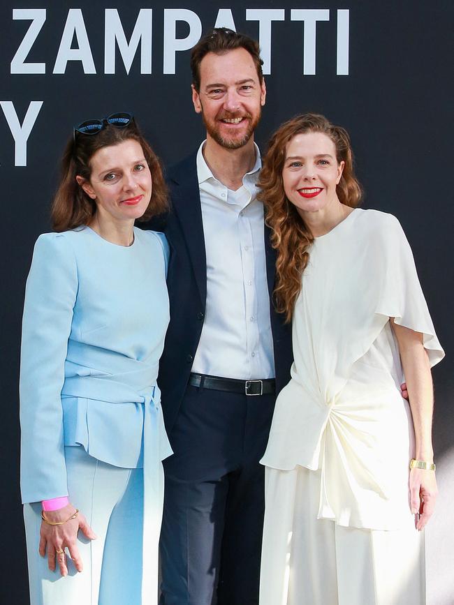 Carla Zampatti’s children, Allegra Spender, Alexander Schuman, and Bianca Spender. Picture: Justin Lloyd