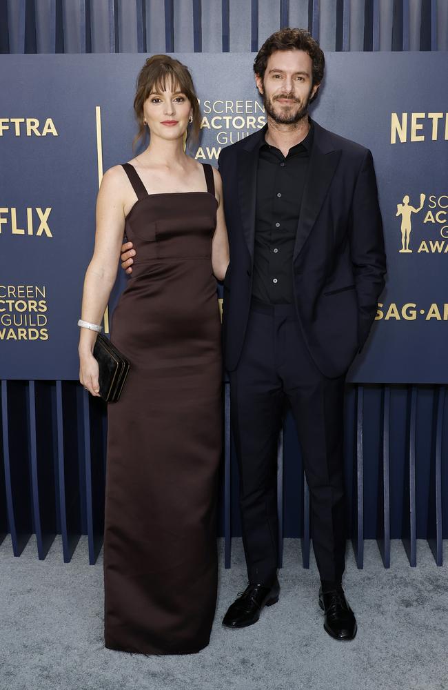 Leighton Meester and husband Adam Brody attend the 30th Annual Screen Actors Guild Awards at Shrine Auditorium and Expo Hall on February 24 in LA. Picture: Frazer Harrison/Getty Images