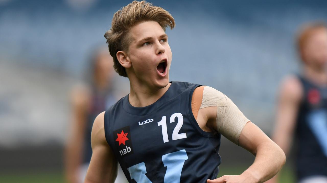 Will Ashcroft is an early No. 1 pick contender for 2022. Picture: Morgan Hancock/AFL Photos/via Getty Images)