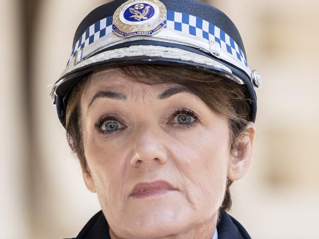 SYDNEY, AUSTRALIA, NewsWire, Saturday 20 May 2023.NSW Police Commissioner Karen Webb APM pictured talking to the media as the critical incident investigation continues into the incident involving a 95-year-old woman in Cooma.Picture: NewsWire/ Monique Harmer