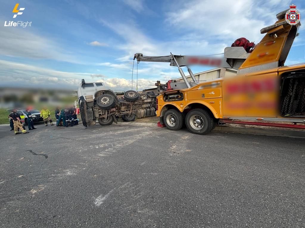 A man in his 60s was flown to the PA Hospital after he became stuck between a piece of heavy machinery in the Lowood area on November 29. Photo: LifeFlight