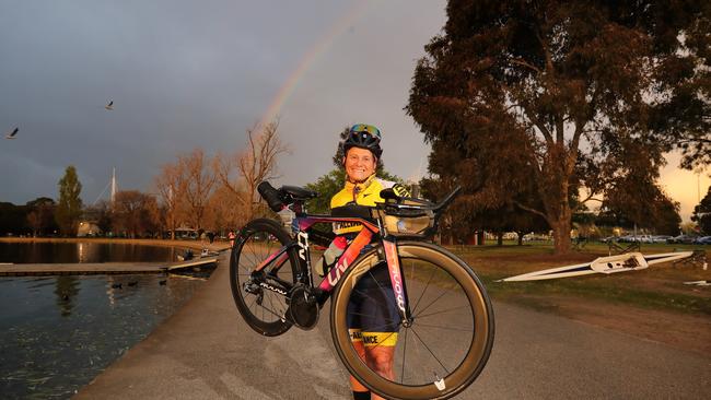 Pam Tunas, 54, is putting in the health hard yards to set up later life. Picture: Stuart McEvoy