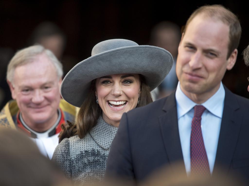 Prince William, Duke of Cambridge and Catherine, Duchess of Cambridge leave the annual Commonwealth Day service on Commonwealth Day on March 14, 2016 in Westminster Abbey, London. Picture: Getty