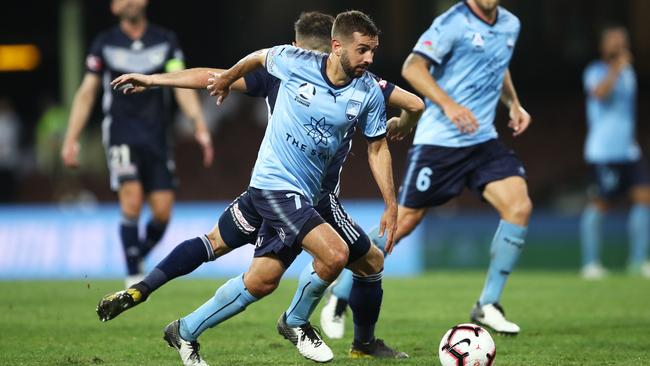 Michael Zullo on the ball for Sydney FC. Picture: AAP 