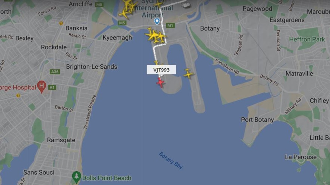<i>Swifts jet takes off from Sydney Airport for Singapore. Picture: FlightRadar24</i>