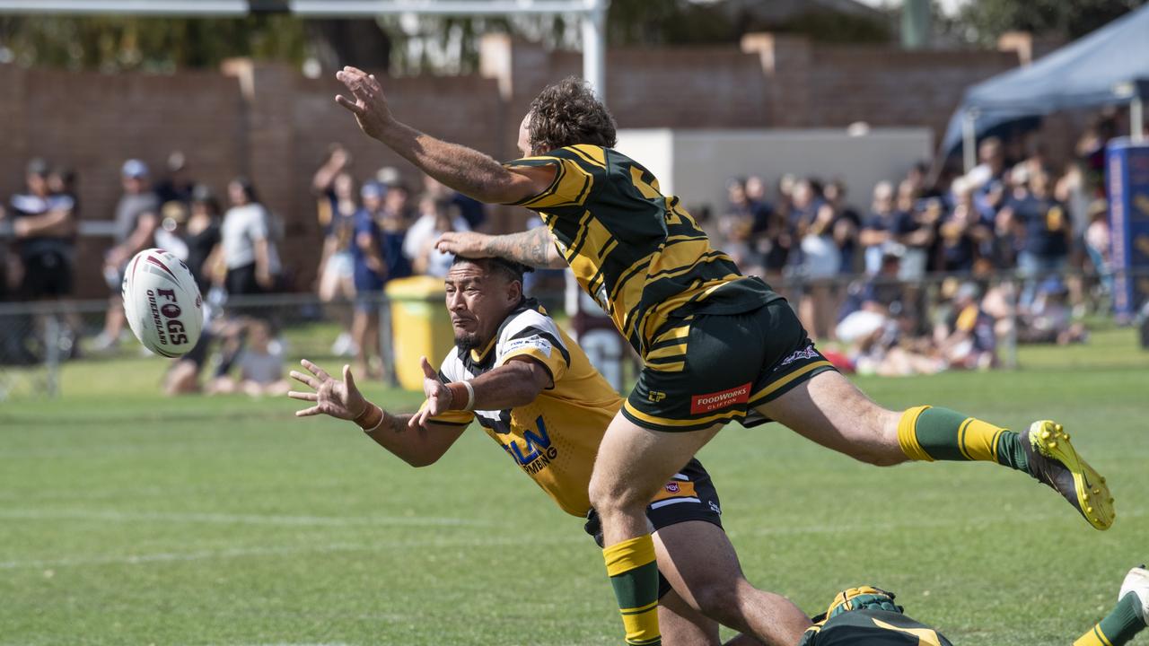 George Tavita for Gatton. Gatton vs Wattles. 2021 TRL reserve grade final. Sunday, September 19, 2021. Picture: Nev Madsen.