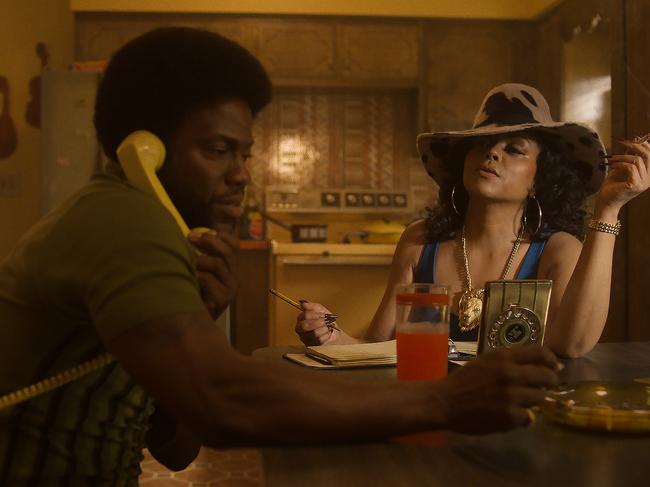 Kevin Hart as Gordon "Chicken Man" Williams, Taraji P. Henson as Vivian Thomas in Fight Night: The Million Dollar Heist.