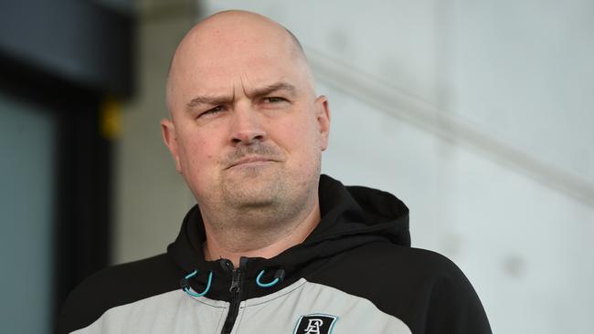 Port Adelaide football general manager has slammed the behaviour of Dan Houston and Pete Ladhams as “idiotic”. Picture: Naomi Jellicoe