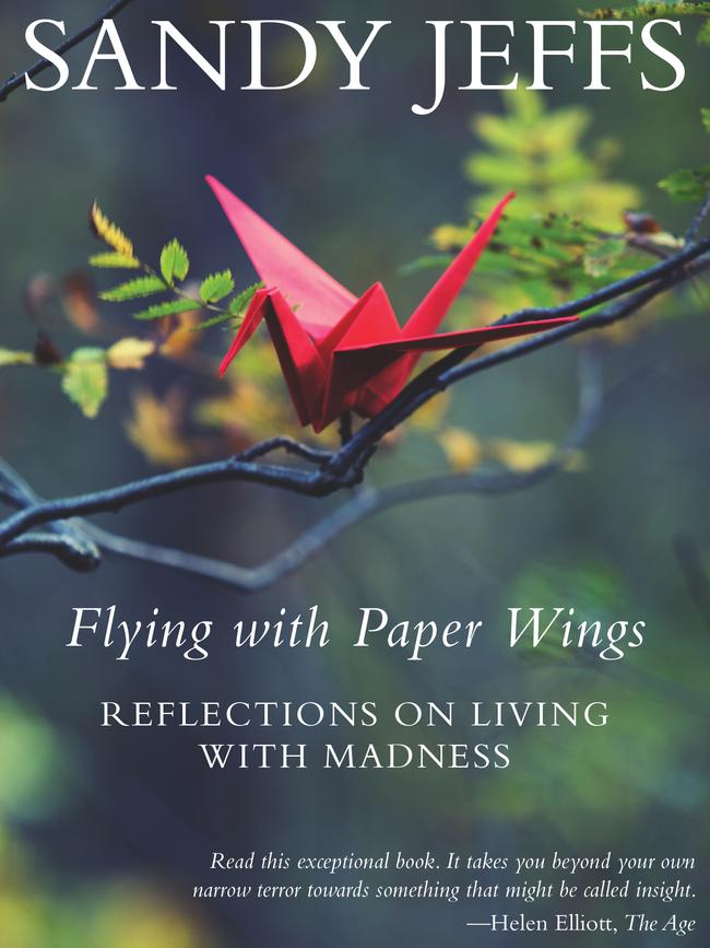 Author Sandy Jeffs' book 'Flying with Paper Wings' out now through Spinifex.