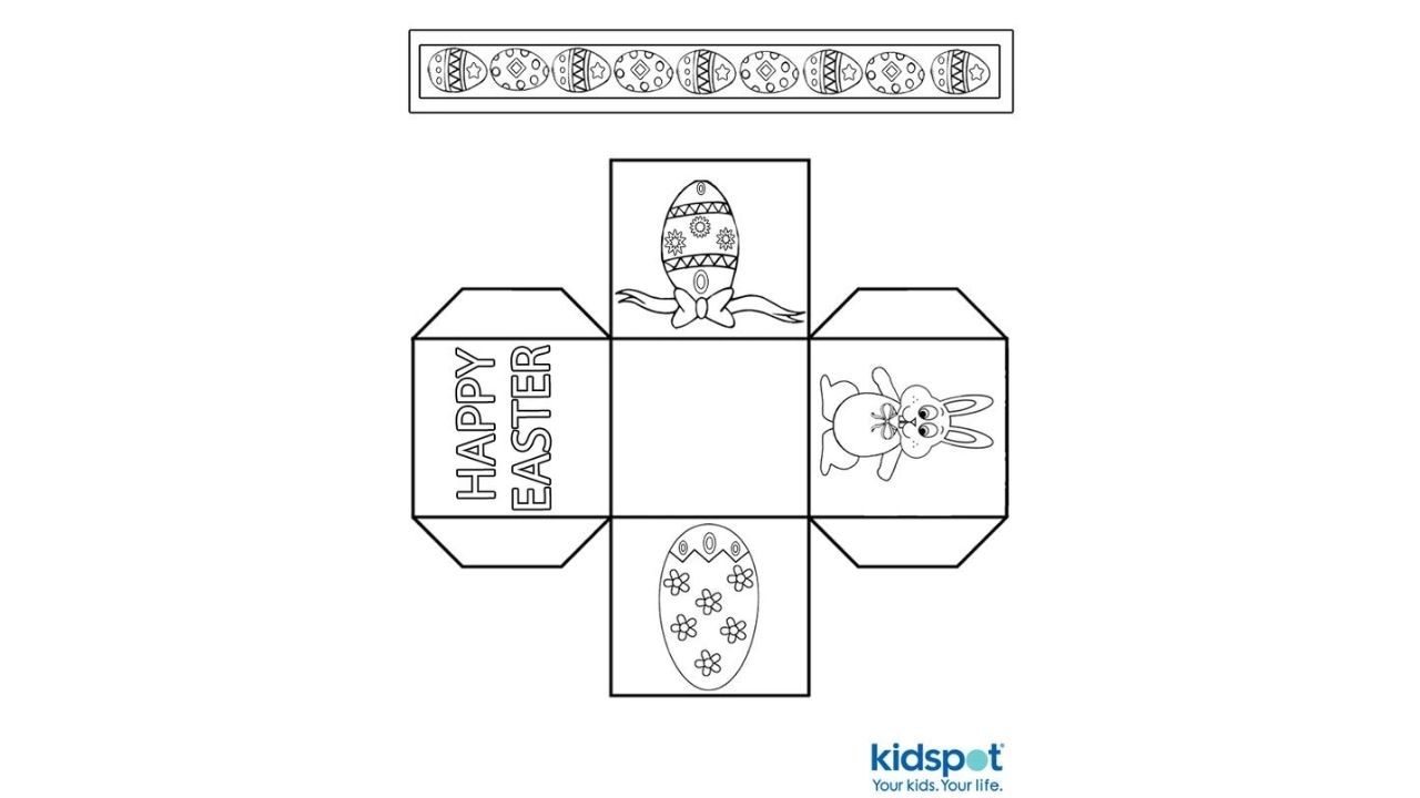 Printable Full Page Easter Basket Template