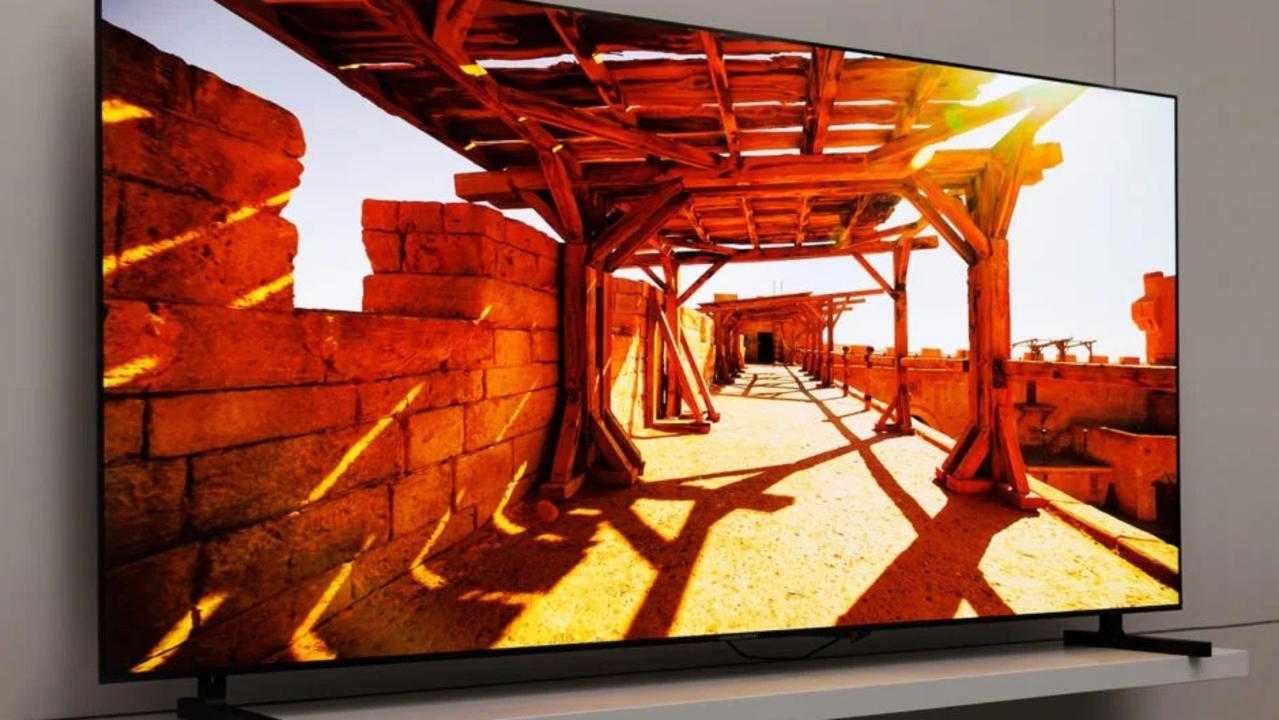 Samsung's quantum dot OLED TVs at CES in Las Vegas. Source: Supplied.